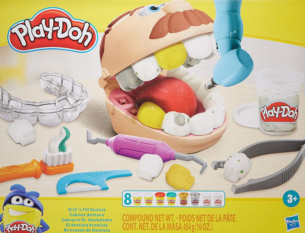 Набор пластилина Мистер зубастик Дантист Play-Doh Drill 'n Fill Dentist Новинка! F1259