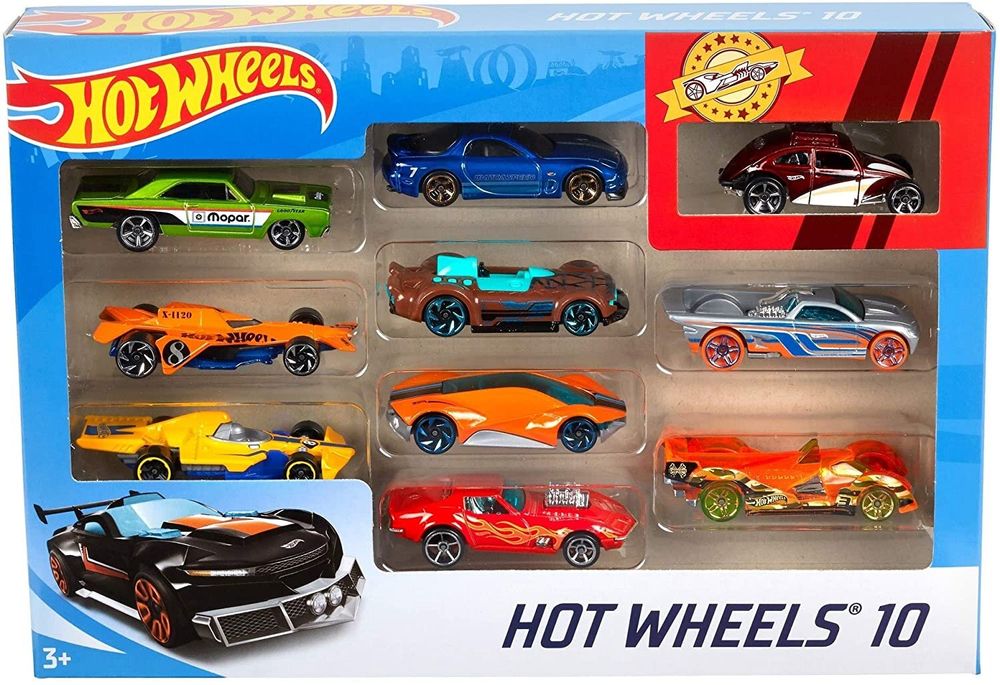Набор машинок Хотвилс 10 шт Hot Wheels cars 10-Pack (в асcортименте), оригинал.