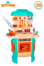 Интерактивная детская кухня ТехноК с подсветкой, звуковыми эффектами и холодной парой 5637