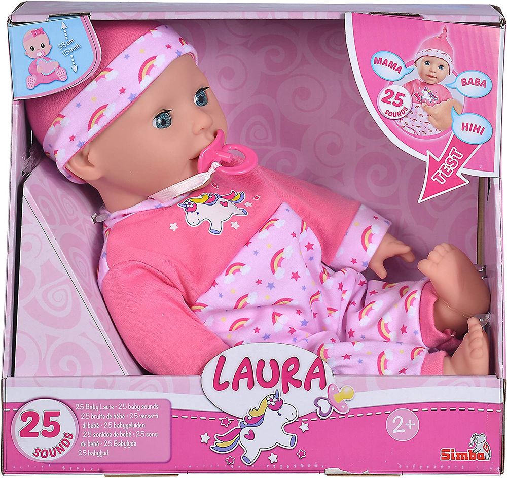 Интерактивный пупс Simba Toys laura Лаура Детский смех, кукла которая смеется и говорит 38 см 5140060