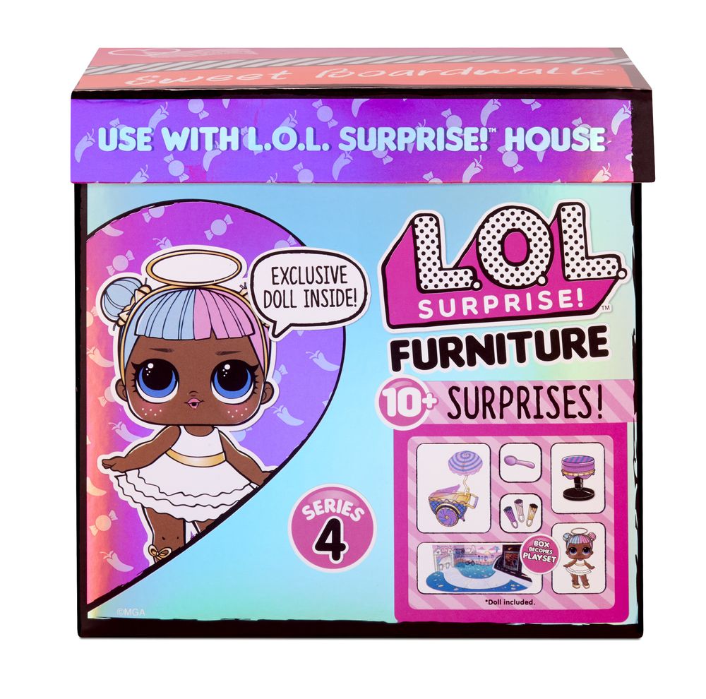 Кімнатка ЛОЛ Леді Сахарок з солодощами LOL Surprise Furniture Sweet Boardwalk with Sugar Doll 572626