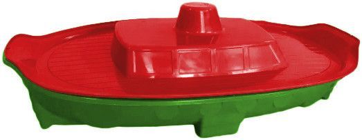 Песочница-бассейн кораблик Doloni Toys с крышкой 1505х784х380 мм Красно-зеленая (03355/3)