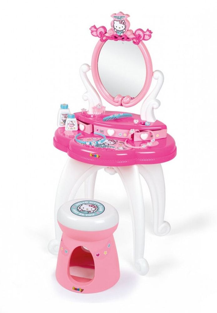Столик с зеркалом Hello Kitty 2 в 1 с аксессуарами, 3+ Smoby 320239