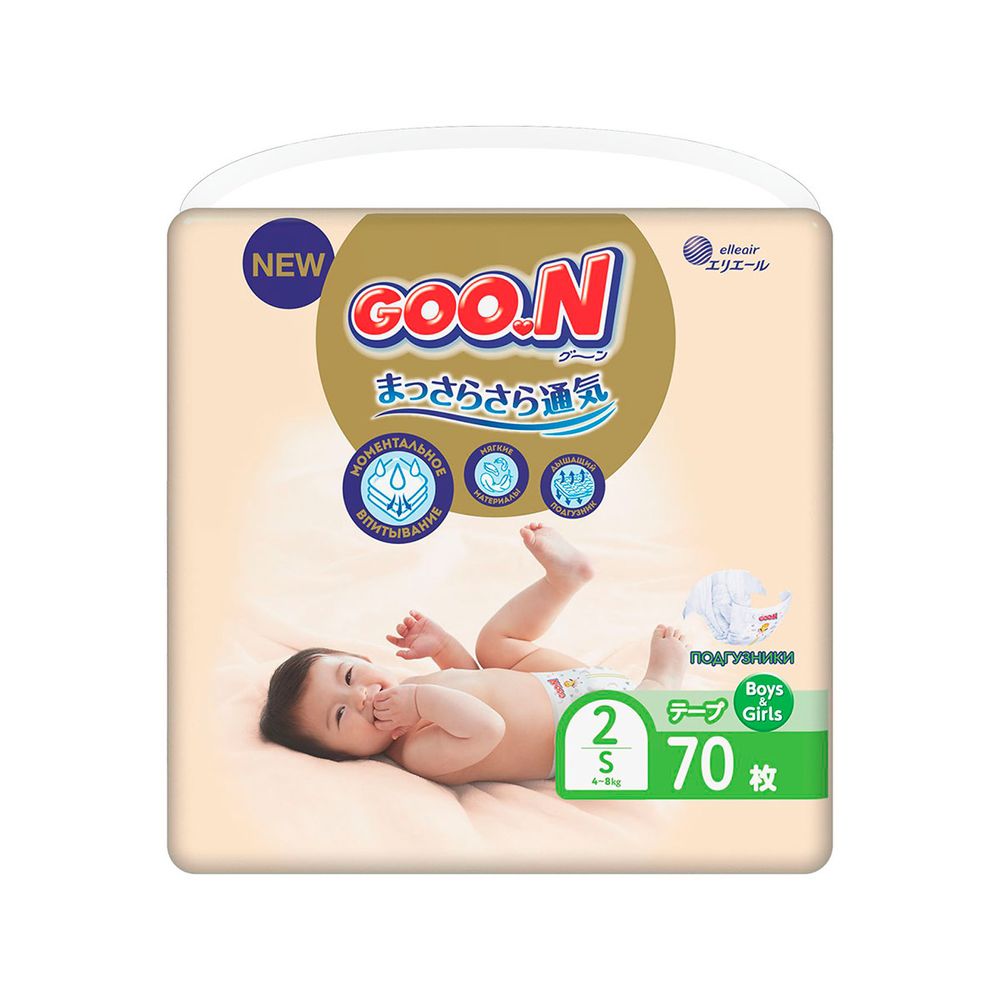 Подгузники Goo.N Premium Soft для детей (S, 4-8 кг, 70 шт) 863223