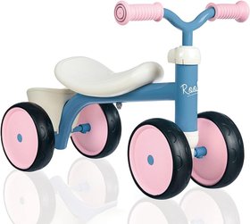 Беговел детский Smoby Toys металлический, четырехколесный розово-голубой (721401)