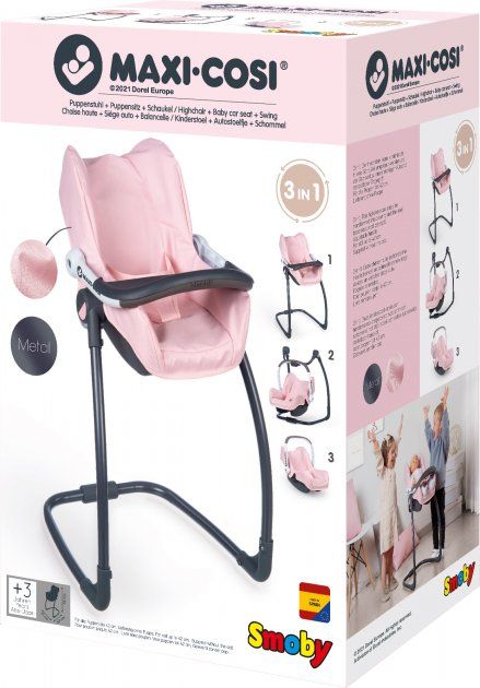 Универсальное кресло-переноска, автокресло для куклы Smoby Toys Maxi-Cosi&Quinny 3 в 1 Софт 240235