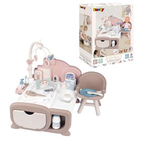 Игровой центр Smoby Toys Baby Nurse Детская комната Розовая пудра с аксессуарами, свет, звук 220379