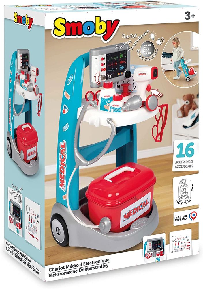 Игровой набор Smoby Toys Ветеринарная мобильная клиника с котиком и переноской (340402)