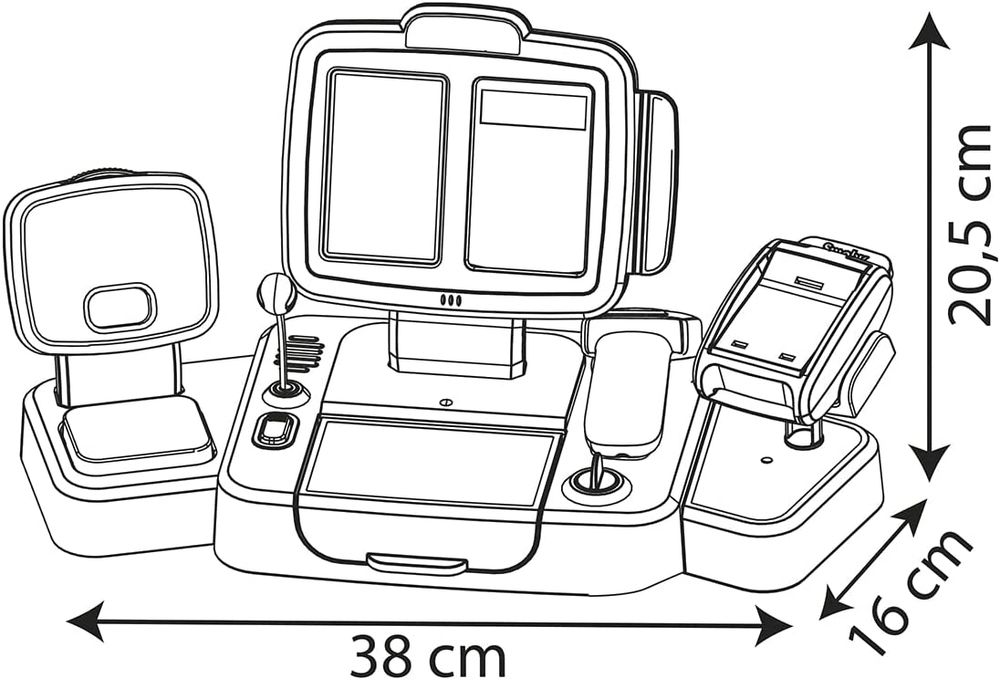 Электронная касса Smoby с терминалом весами и звуковым сканером 350114