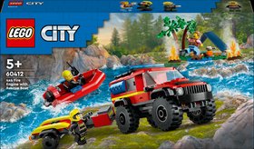 Конструктор LEGO City Пожежний позашляховик із рятувальним човном 301 деталь (60412)