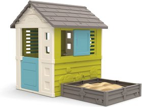 Детский игровой домик Smoby садовый с песочницей или грядкой  2в1, 174х110х127 см, 2+ 810728