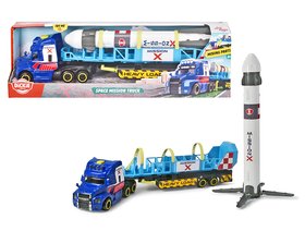 Спецтехніка Dickie Toys Вантажівка Мак Космічна місія з причепом та ракетою, зі зв. та св. еф, 3747010