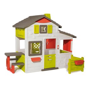 Игровой домик для друзей Smoby Toys с дверным звонком столиком и забором 217х171х172 см 810203