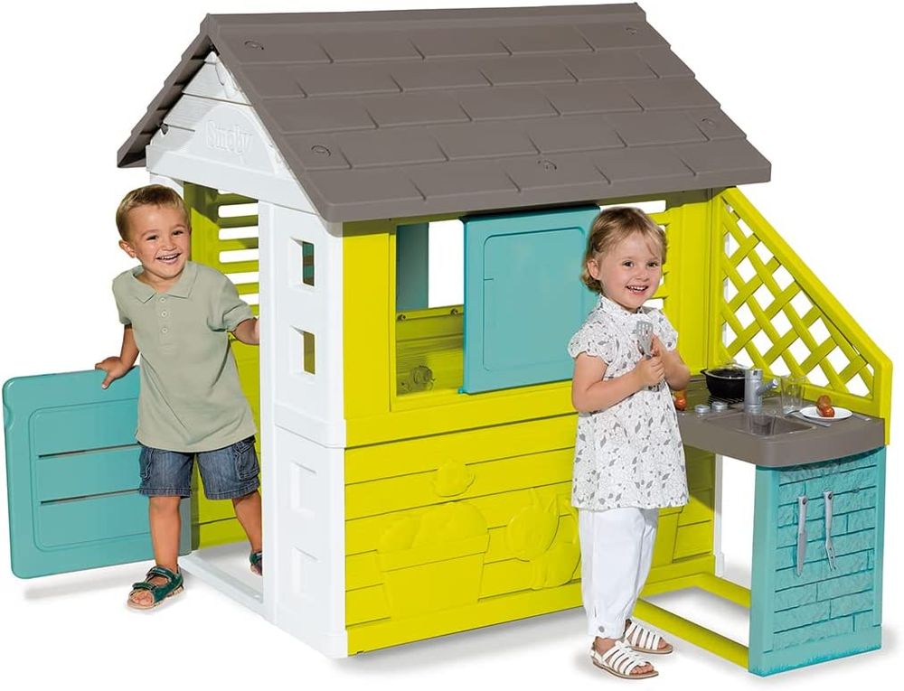 Игровой Домик Smoby Toys Maison Pretty Радужный с летней кухней 810722