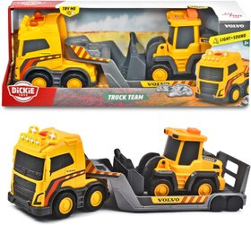 Игровой набор Dickie Toys Volvo Truck Team Грузовик Вольво с прицепом и погрузчиком 32 см 3725008