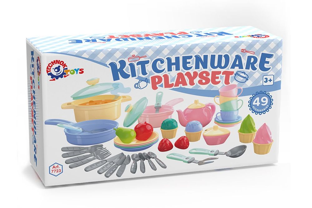 Детский кухонный набор посуды 49 предметов "Limited Edition" ТехноК 7723