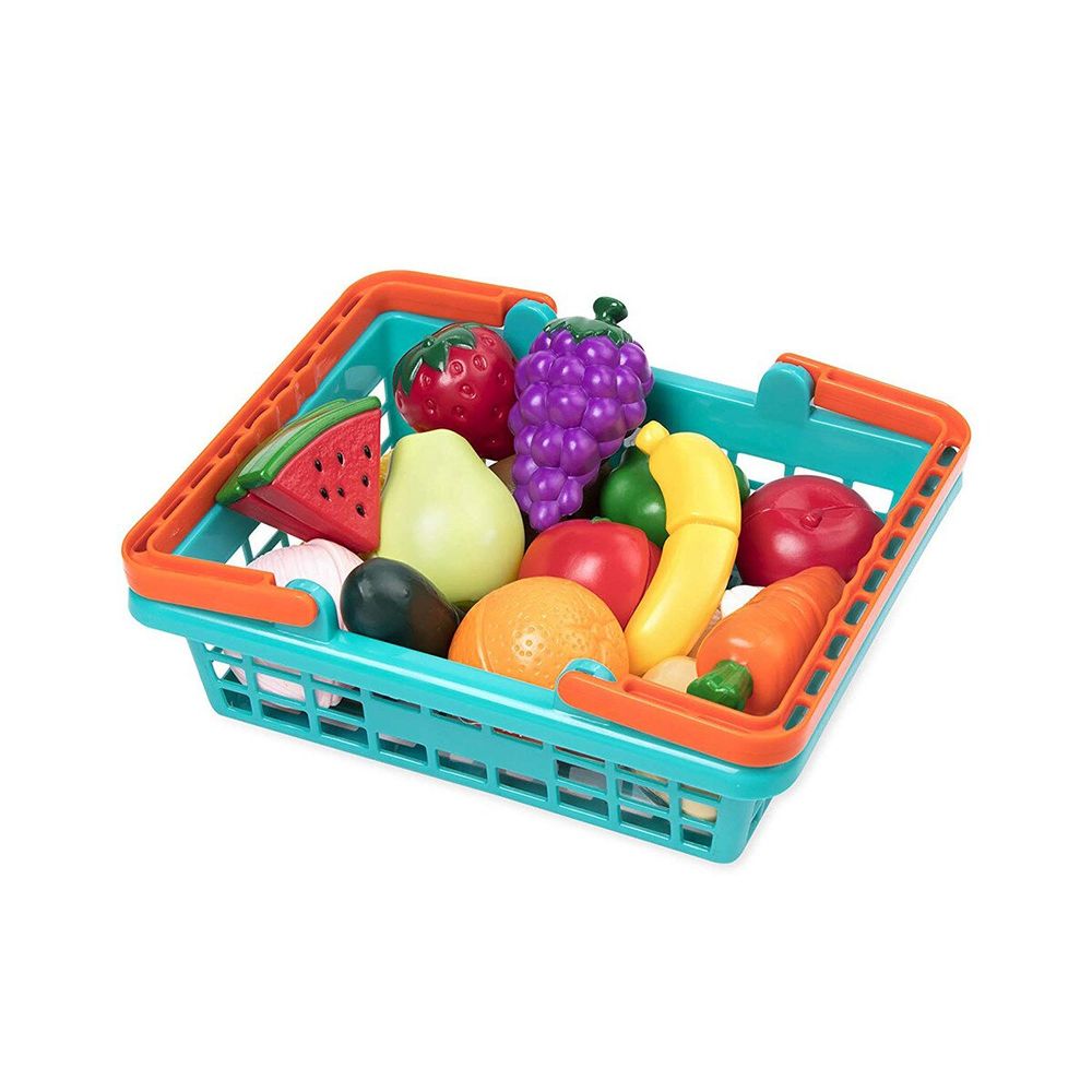 Игровой Набор Для Двоих - Овощи-Фрукты На Липучках Battat Kids Shopping Basket Farmers Market