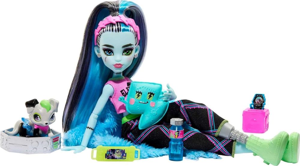 Лялька Mattel Монстер Хай Френкі Штейн Піжамна вечірка Monster High Frankie Stein Creepover Party Set HKY68