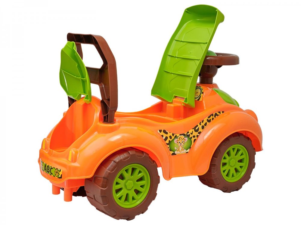 Детская машинка-каталка "Автомобиль для прогулок ТехноК", толокар Леопардик оранжевый арт. 3268
