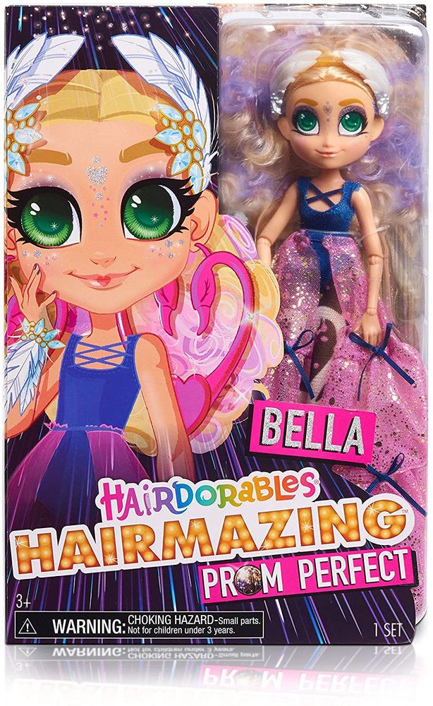 Большая кукла Хэрдораблс Белла Потрясающий выпускной Hairdorables Hairmazing Bella Prom Perfect Fashion Doll